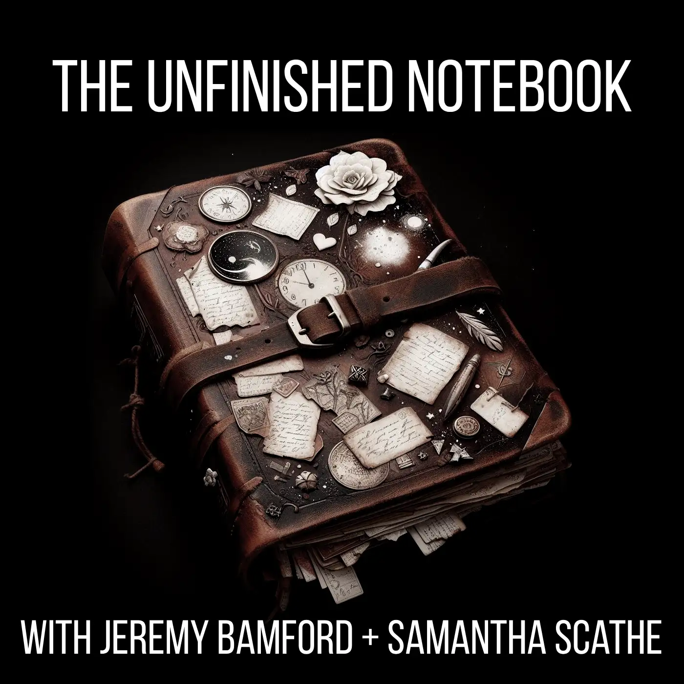 A well-worn journal; The Unfinished Notebook with Jeremy Bamford and Samantha Scathe